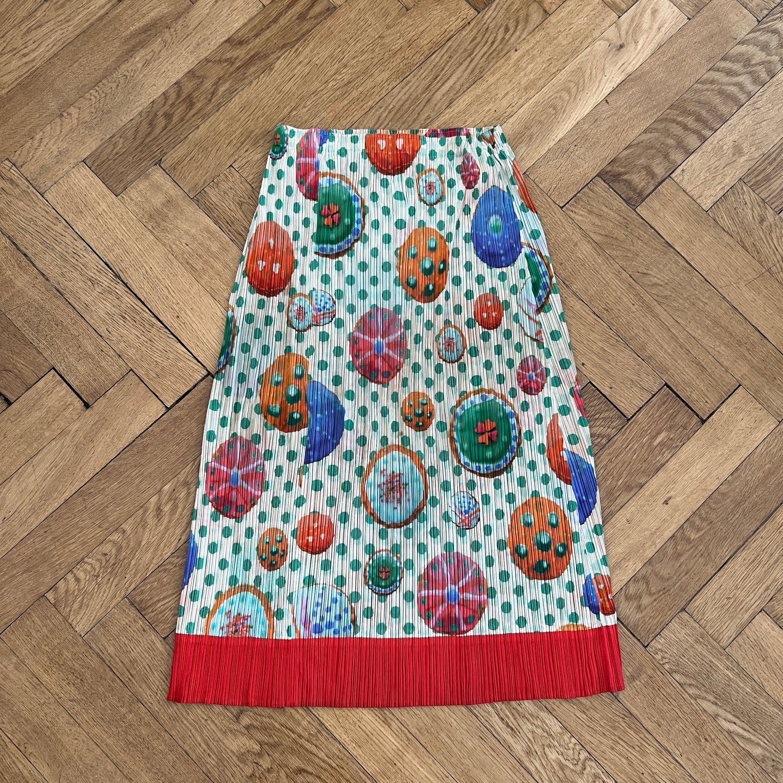 Issey Miyake 90s Pleats Please Printed Skirt