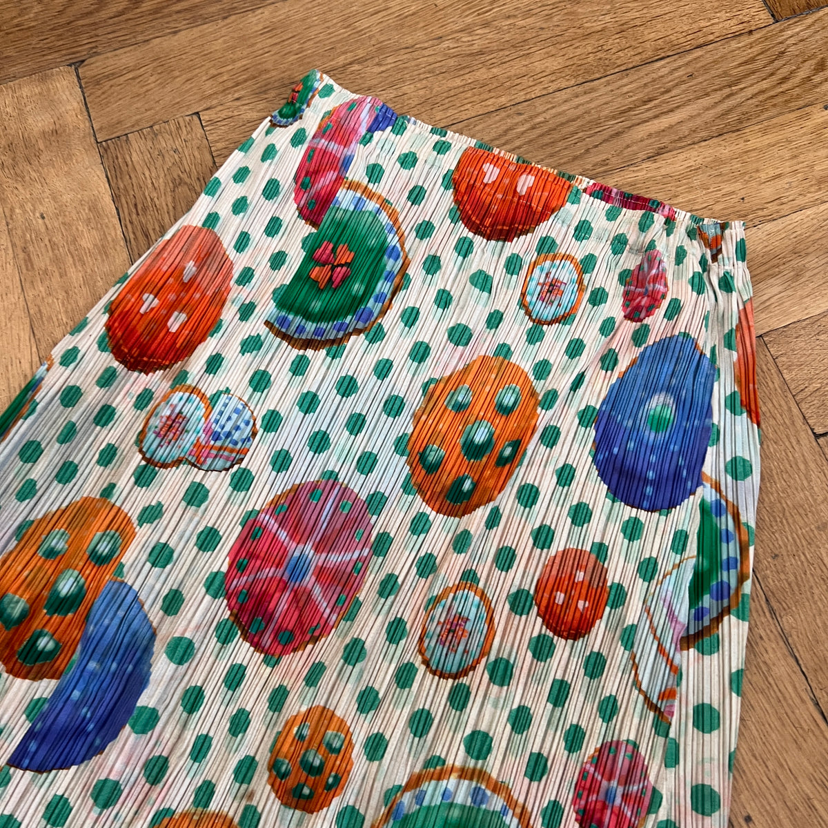 Issey Miyake 90s Pleats Please Printed Skirt