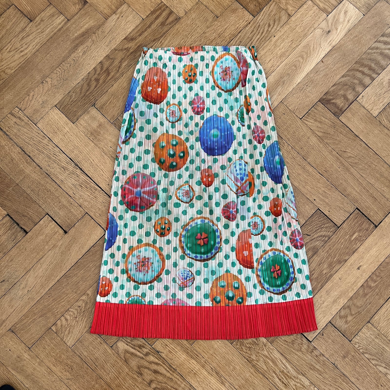 Issey Miyake 90s Pleats Please Printed Skirt
