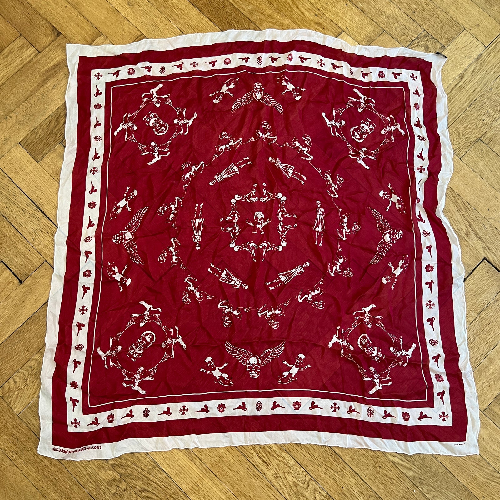 Chrome Hearts Foti Skull Silk Scarf