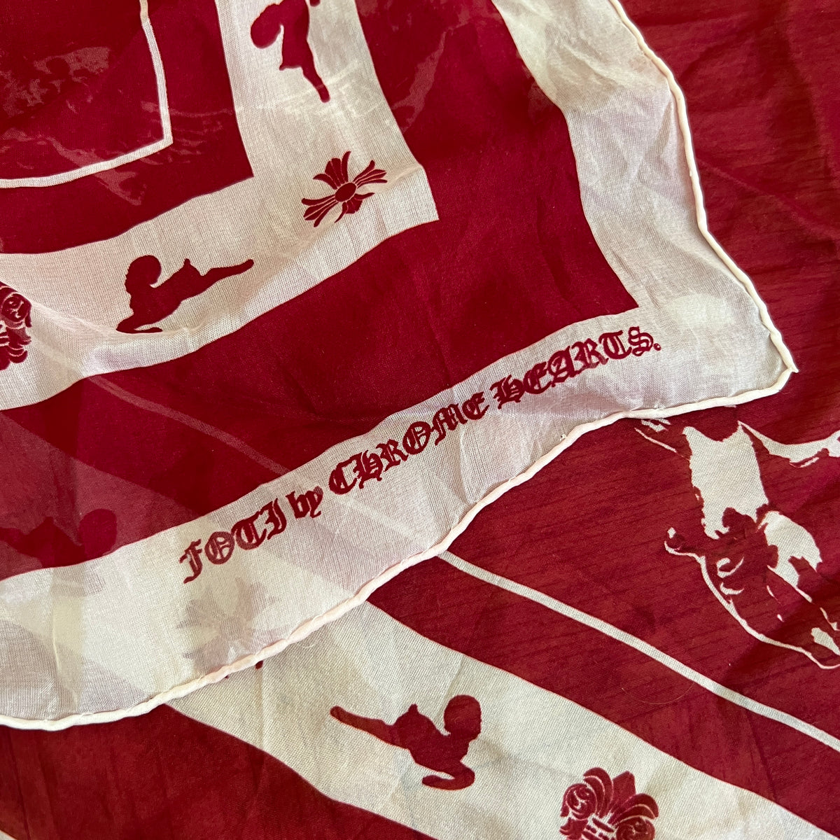 Chrome Hearts Foti Skull Silk Scarf