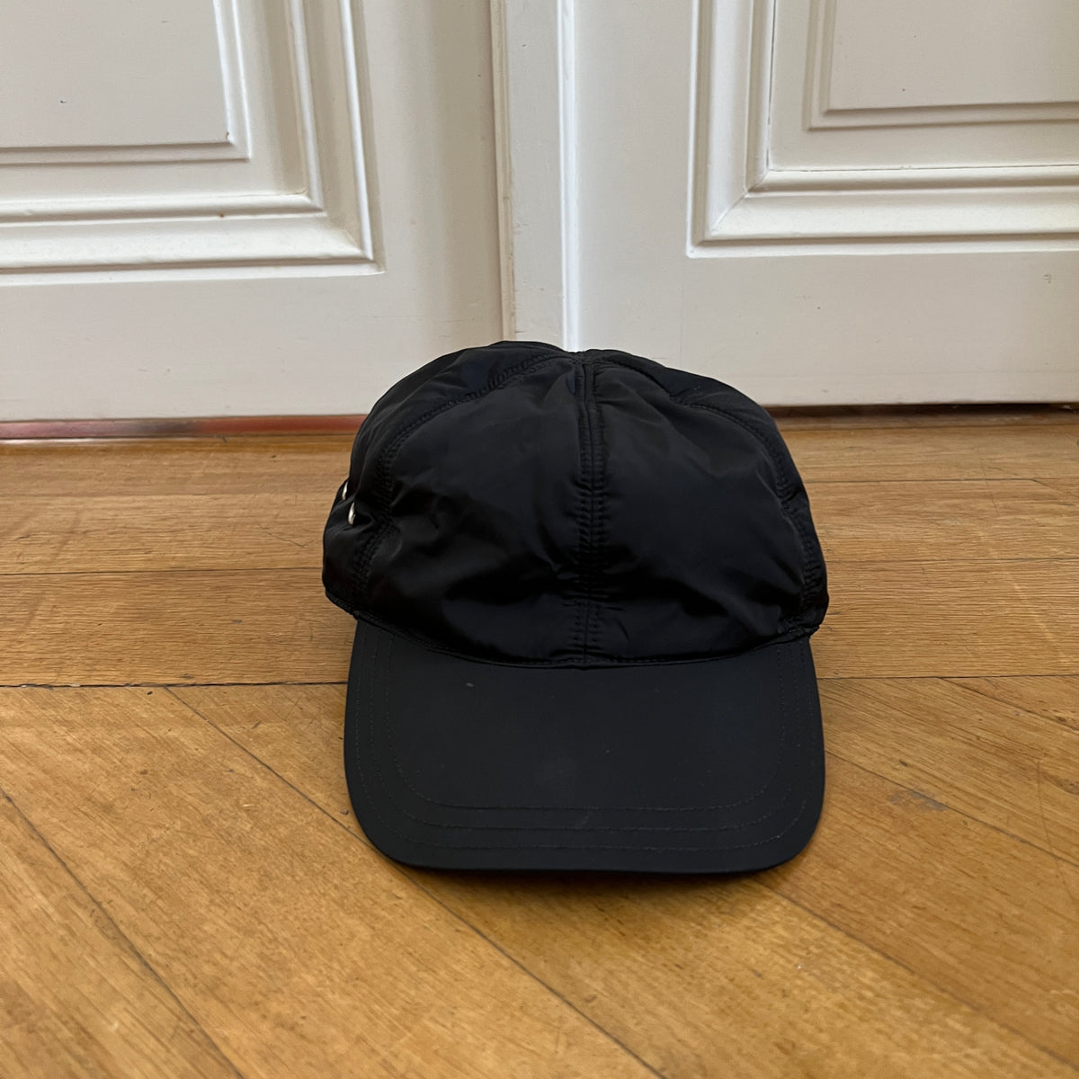Prada Sport 2000s Black Nylon Fleece Lined Cap