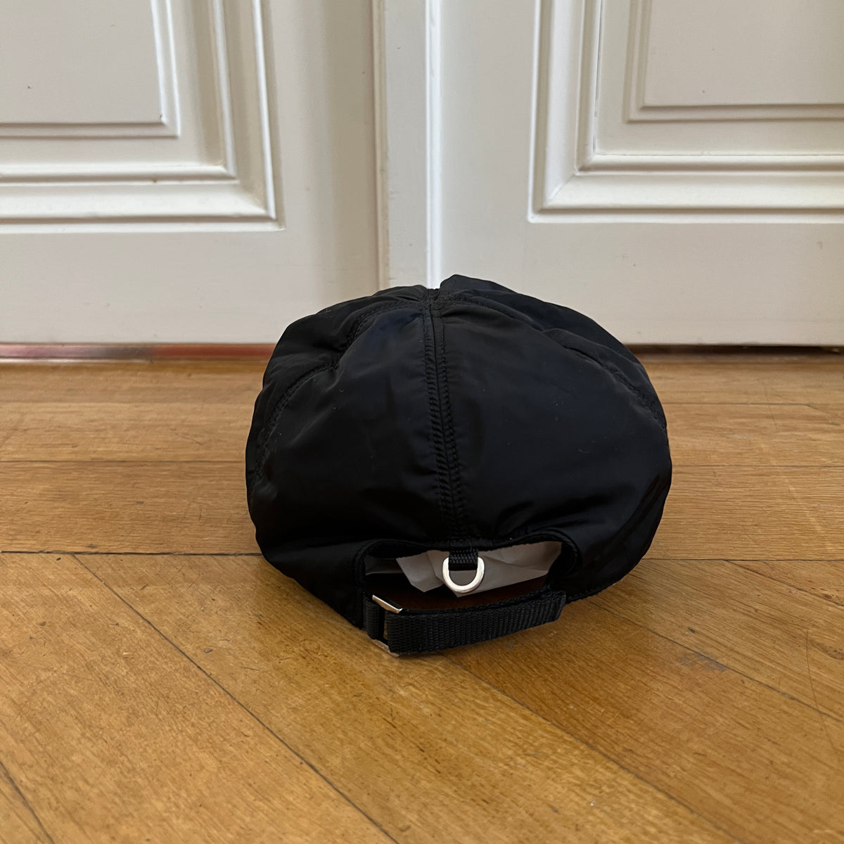 Prada Sport 2000s Black Nylon Fleece Lined Cap