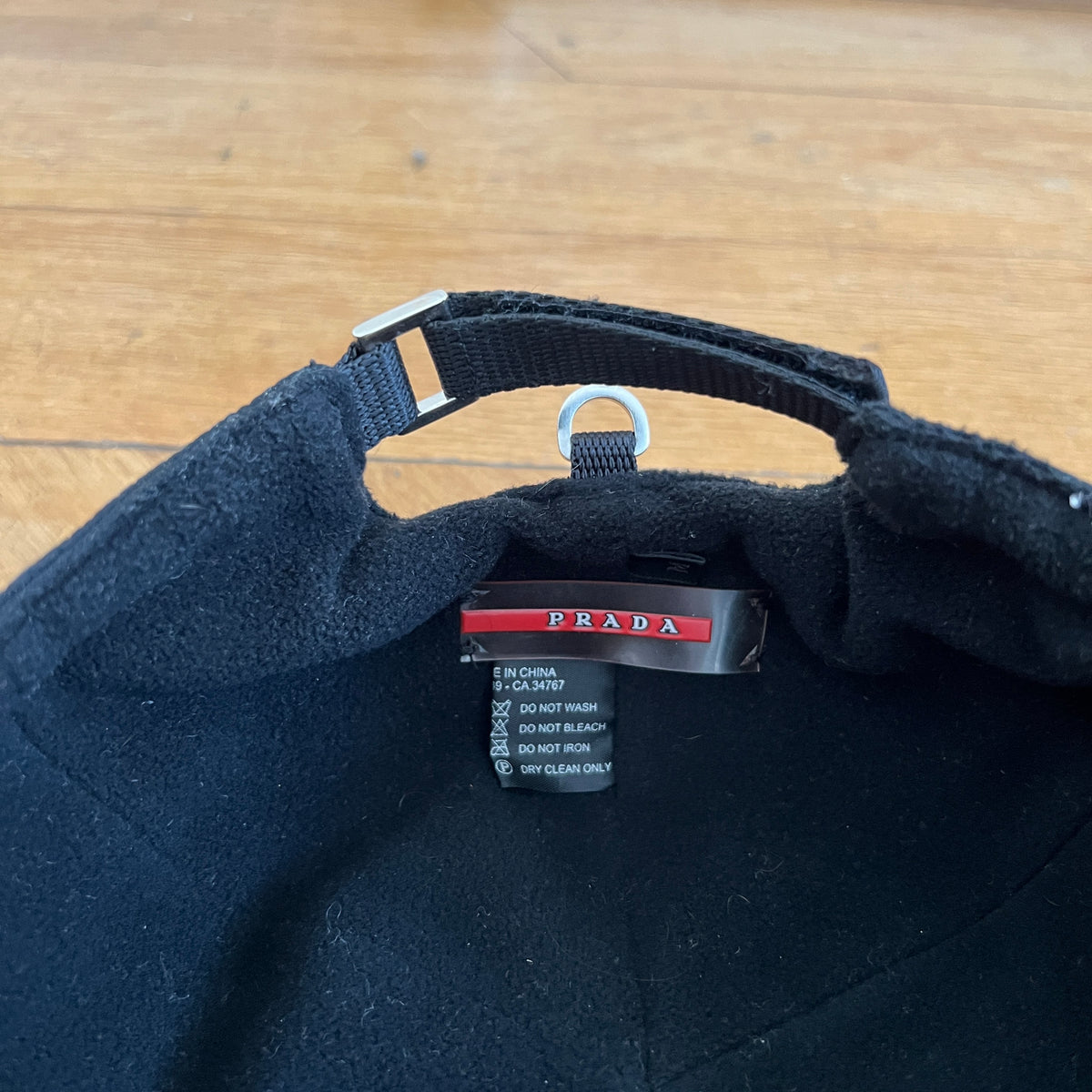 Prada Sport 2000s Black Nylon Fleece Lined Cap