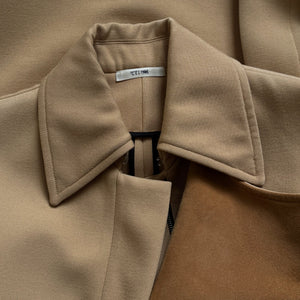 Celine by Phoebe Philo Oversized Suede Storm Flap Trench Coat