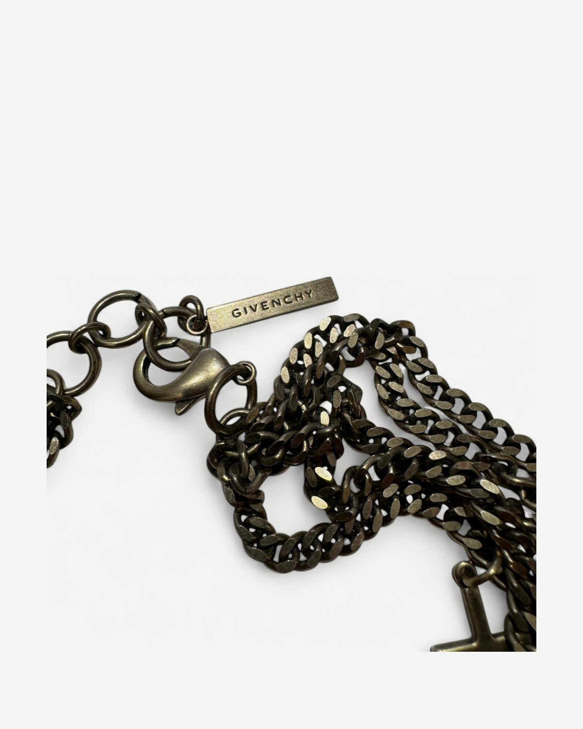 Givenchy Cross & Iris Gothic Multichain Necklace