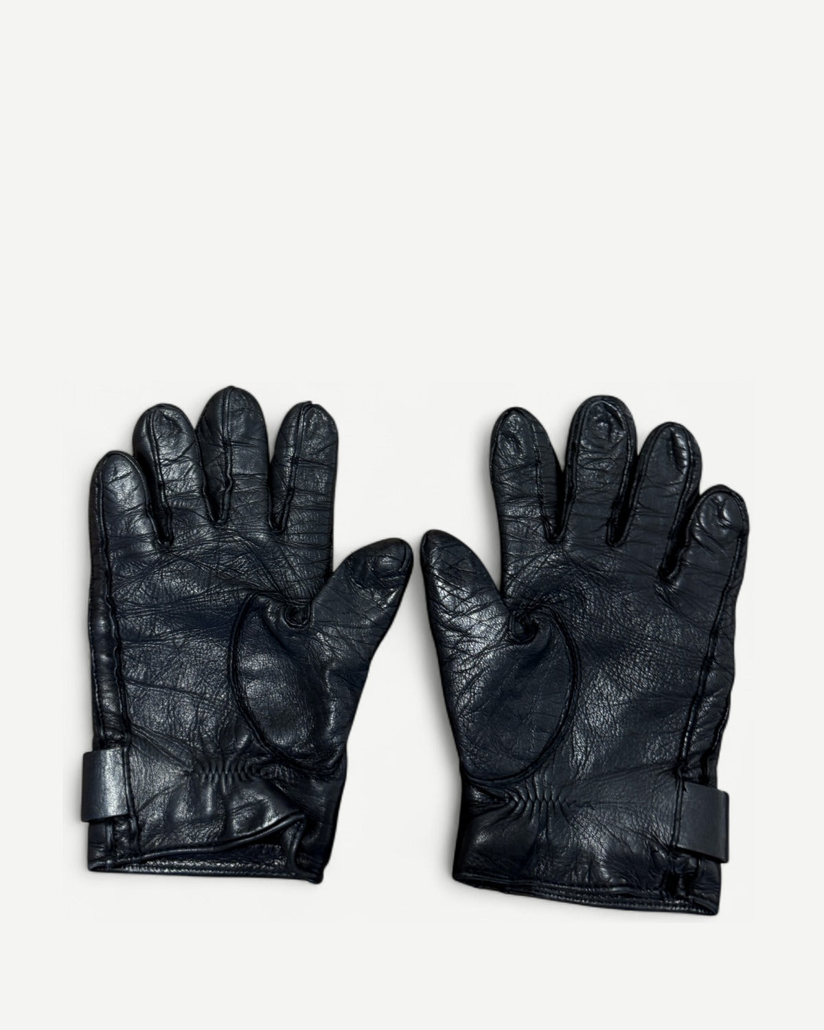Gucci 2000s by Tom Ford GG Metal Logo Leather Gloves