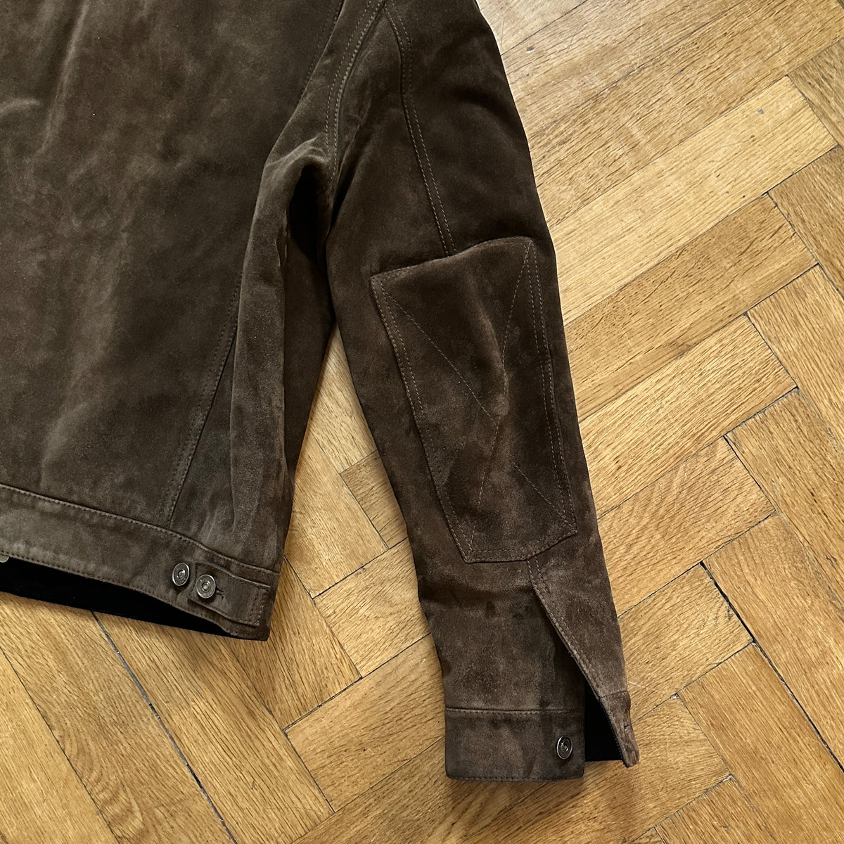 Berluti by Haider Ackermann FW17 Brown Suede Trucker Jacket