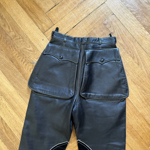 Jean Paul Gaultier 80s Paneled Biker Leather Pants