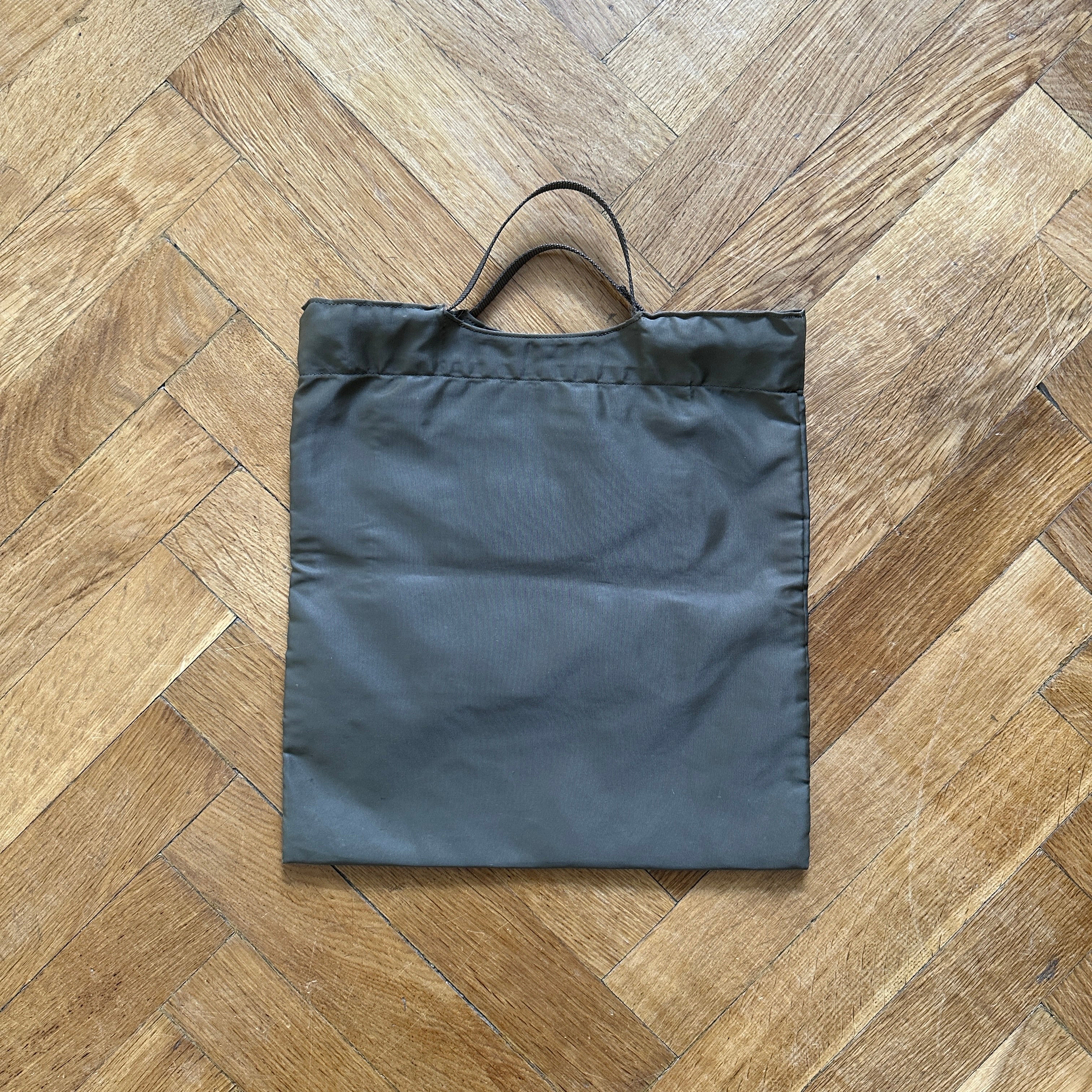 Helmut Lang 2000s Olive Logo Tote Hand Bag - Ākaibu Store