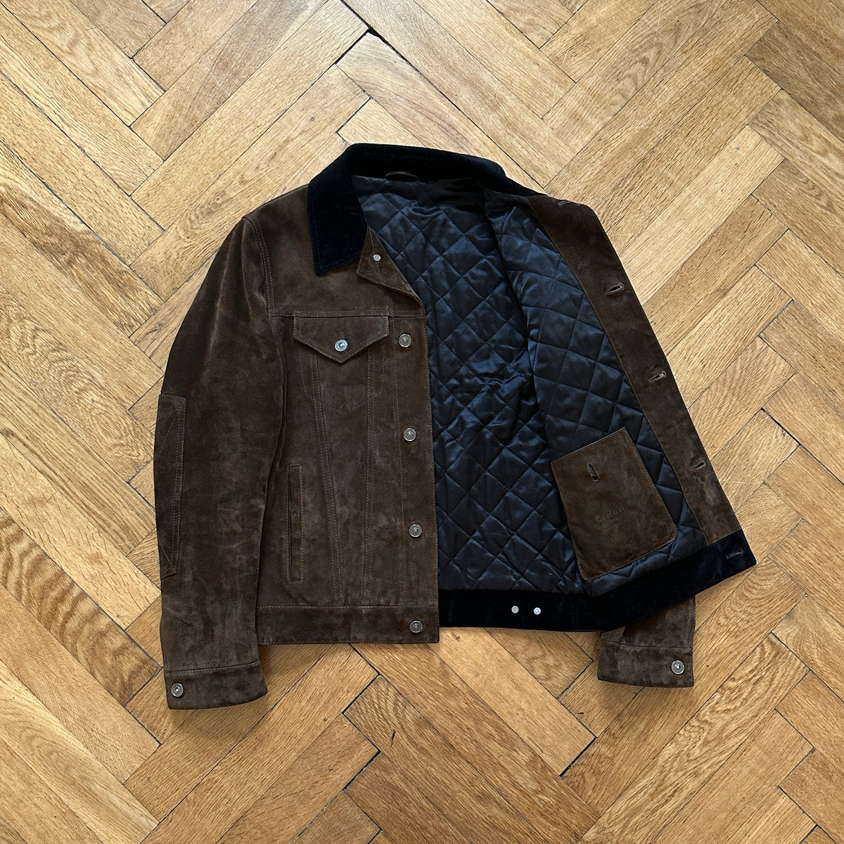 Berluti by Haider Ackermann FW17 Brown Suede Trucker Jacket