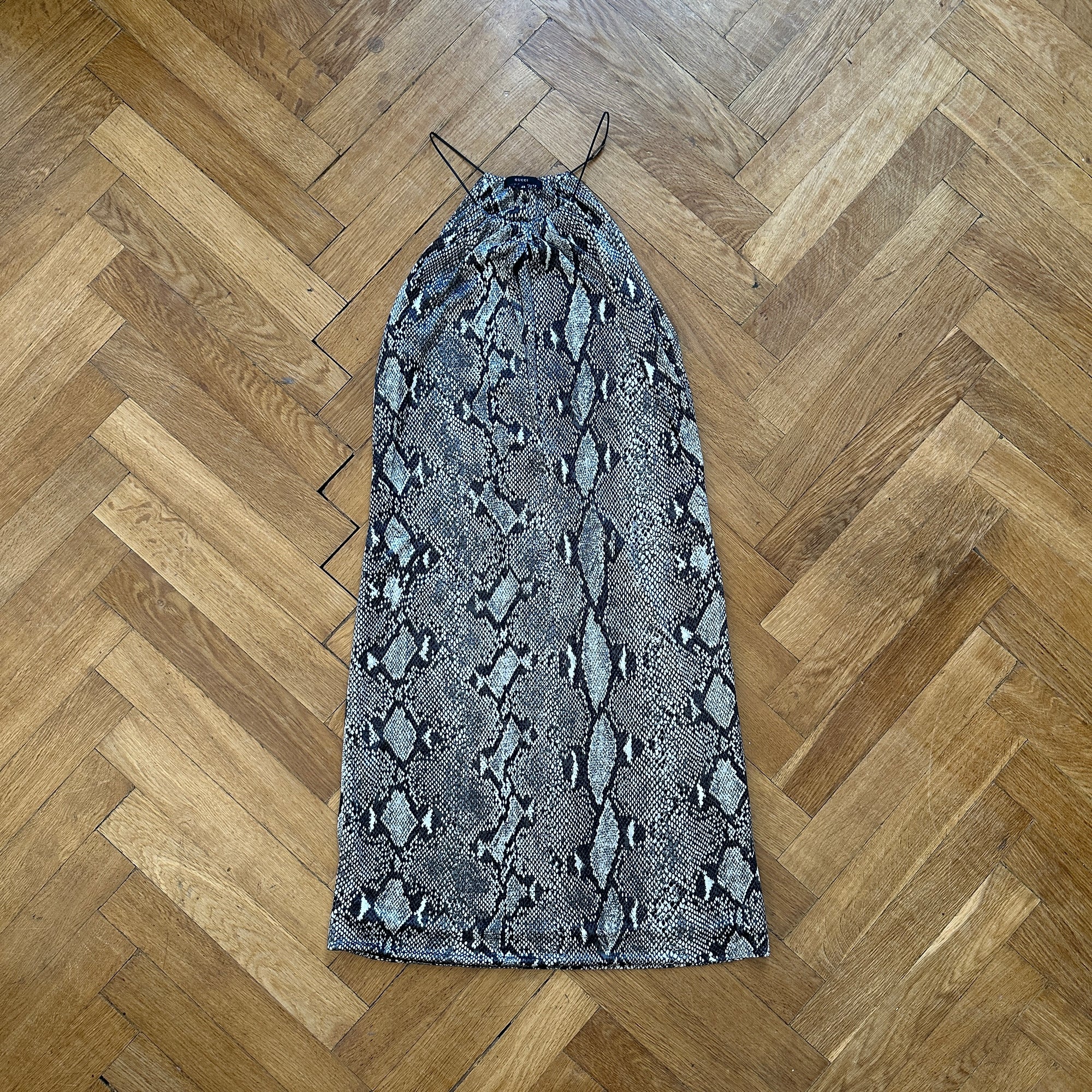 Gucci by Tom Ford SS00 Python Print Viscose Dress