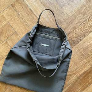 Helmut Lang 2000s Olive Logo Tote Hand Bag