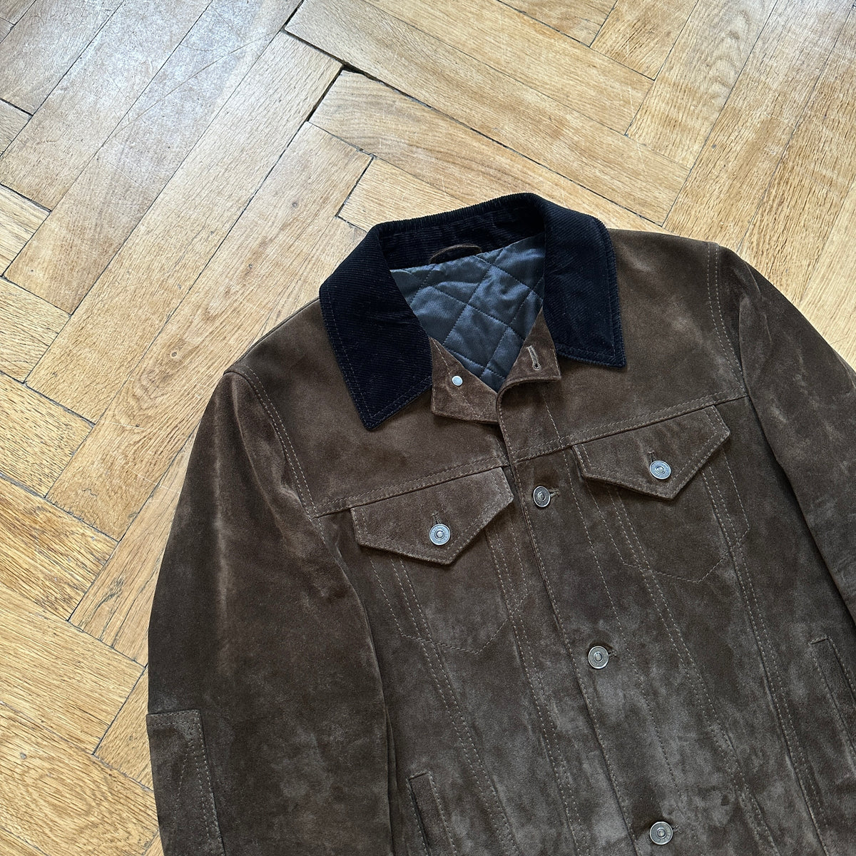 Berluti by Haider Ackermann FW17 Brown Suede Trucker Jacket