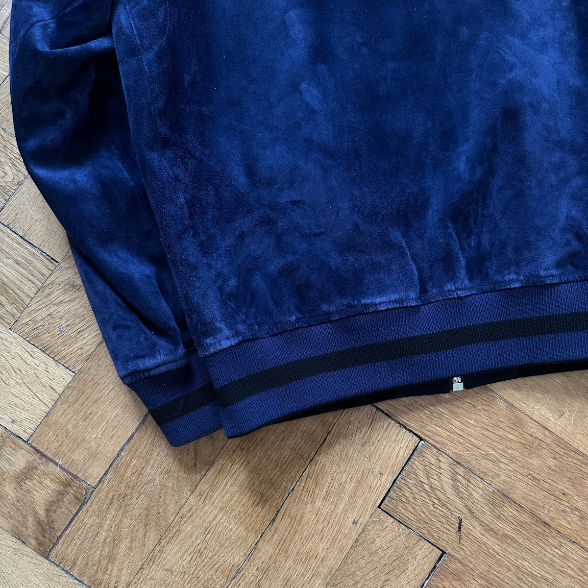 Berluti by Haider Ackermann SS18 Blue Suede Reversible Bomber Jacket