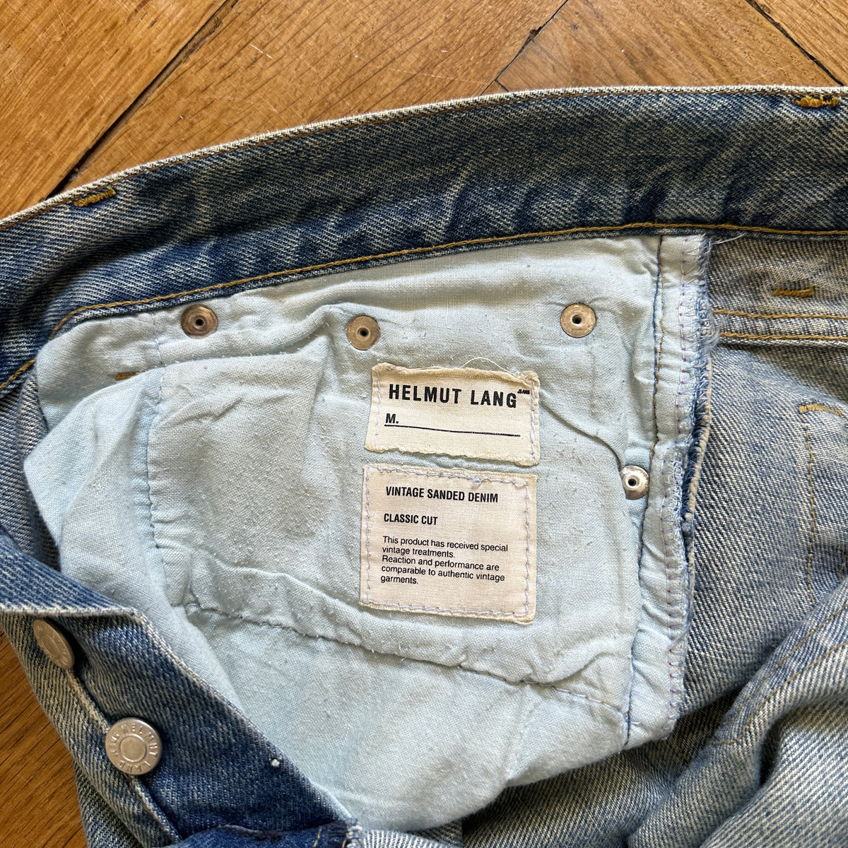 Helmut Lang 90s Classic Cut Vintage Sanded Denim