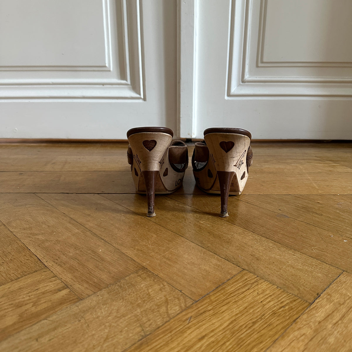 Christian Dior by John Galliano 2000s Peace and Love Clog Mules
