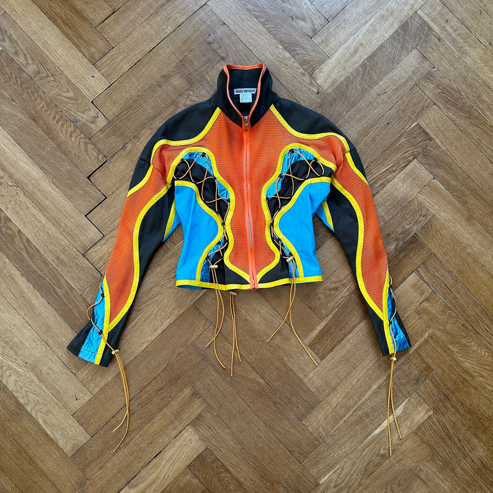 Issey Miyake Vintage Multicolor Laced Cropped Jacket