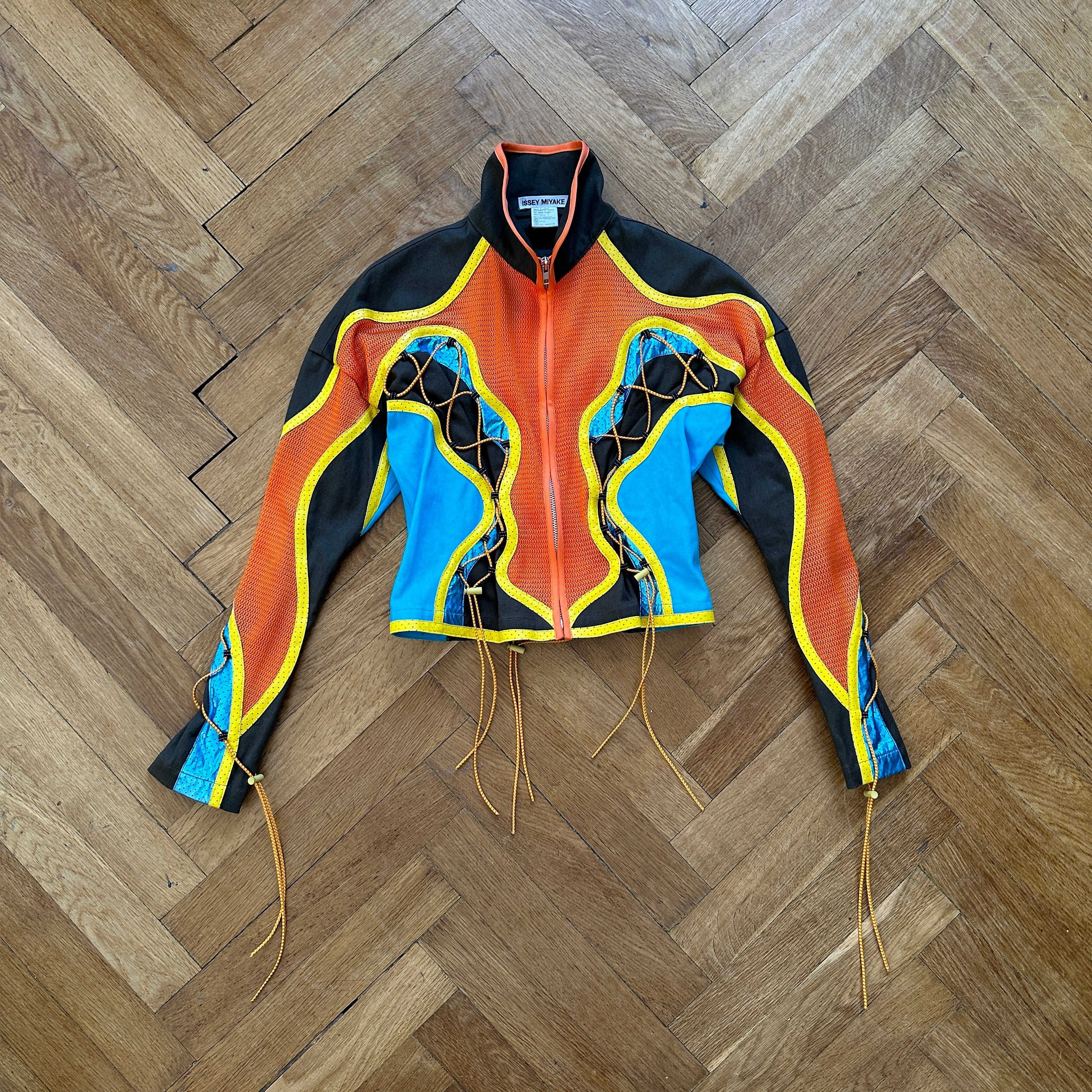 Issey Miyake Vintage Multicolor Laced Cropped Jacket - Ākaibu Store