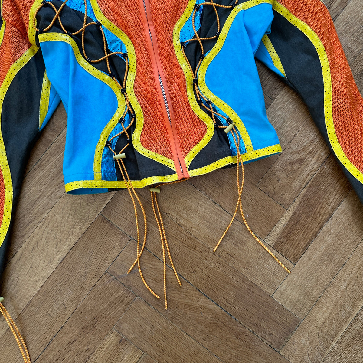 Issey Miyake Vintage Multicolor Laced Cropped Jacket