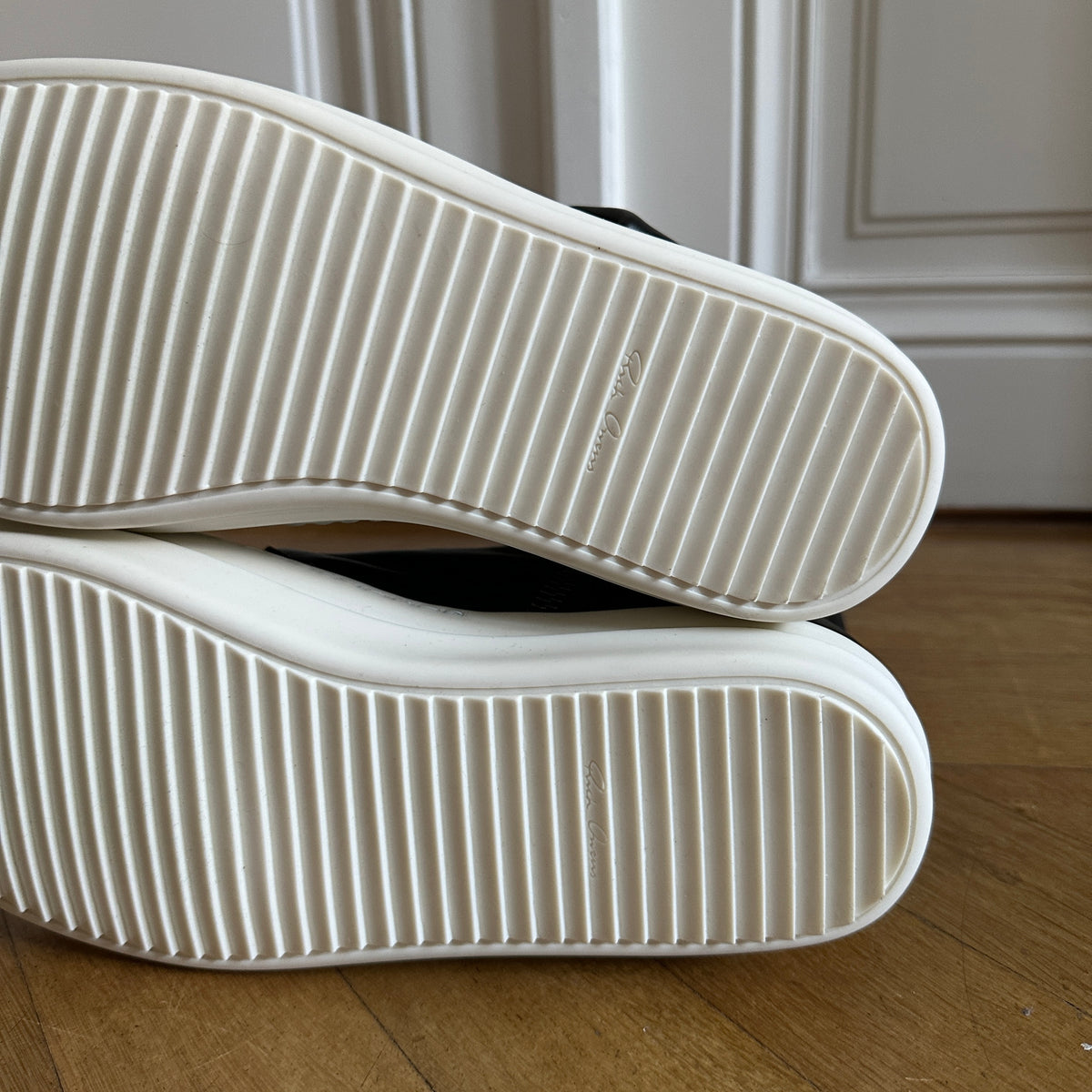 Rick Owens Black Leather Cargobaskets