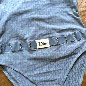 Christian Dior by John Galliano 2000s Belted Monogram Swimsuit
