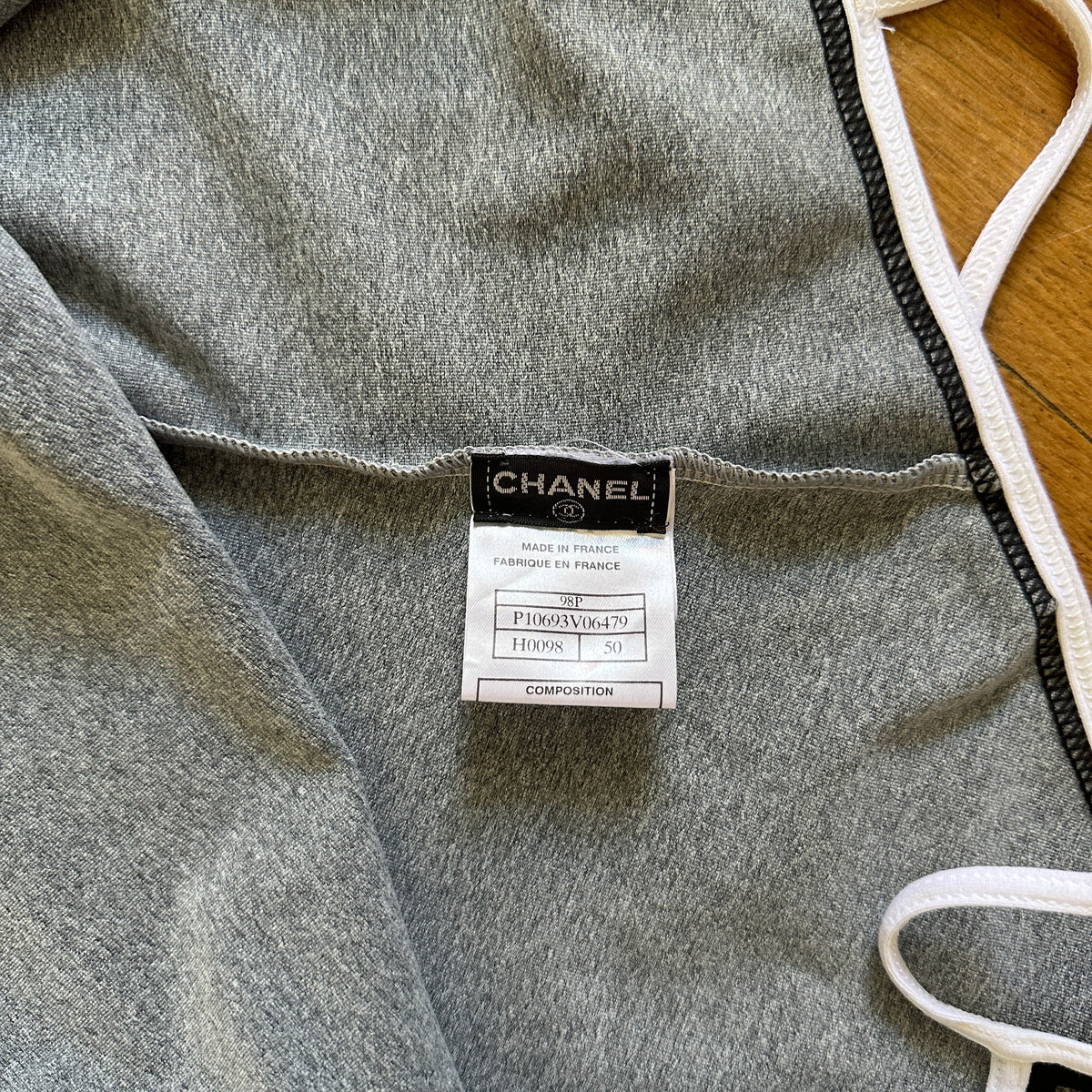 Chanel SS98 Grey Logo Swimsuit Body