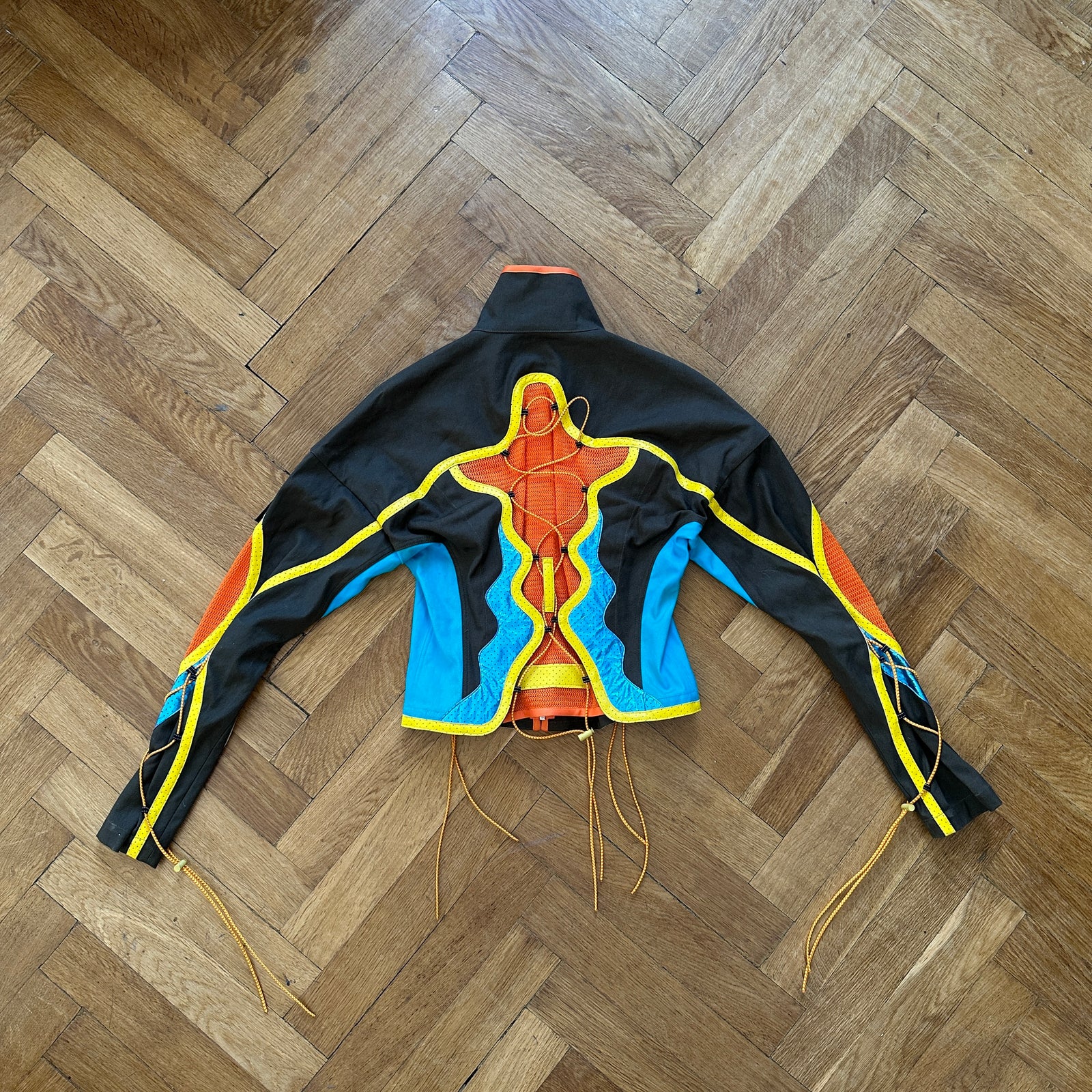 Issey Miyake Vintage Multicolor Laced Cropped Jacket