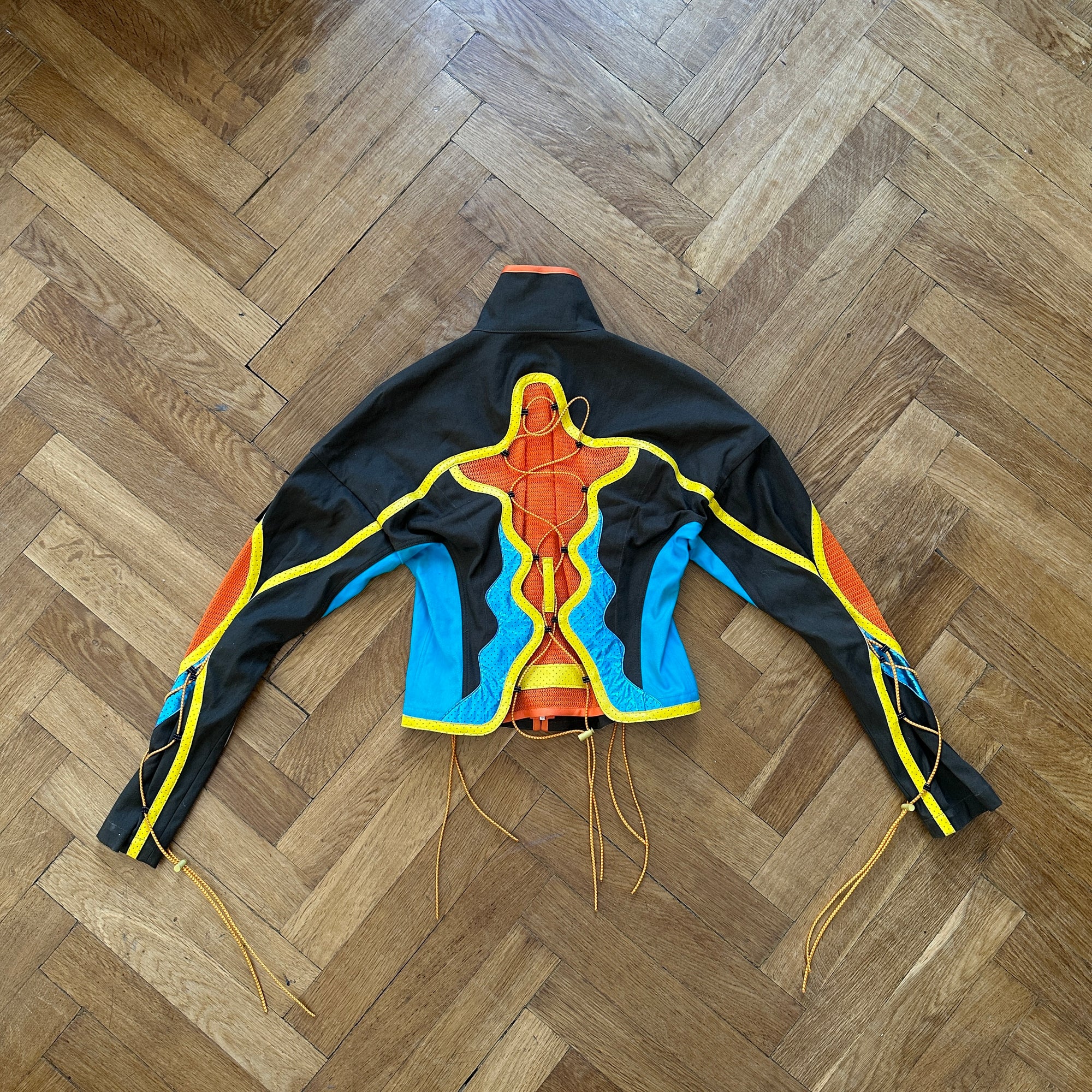 Issey Miyake Vintage Multicolor Laced Cropped Jacket