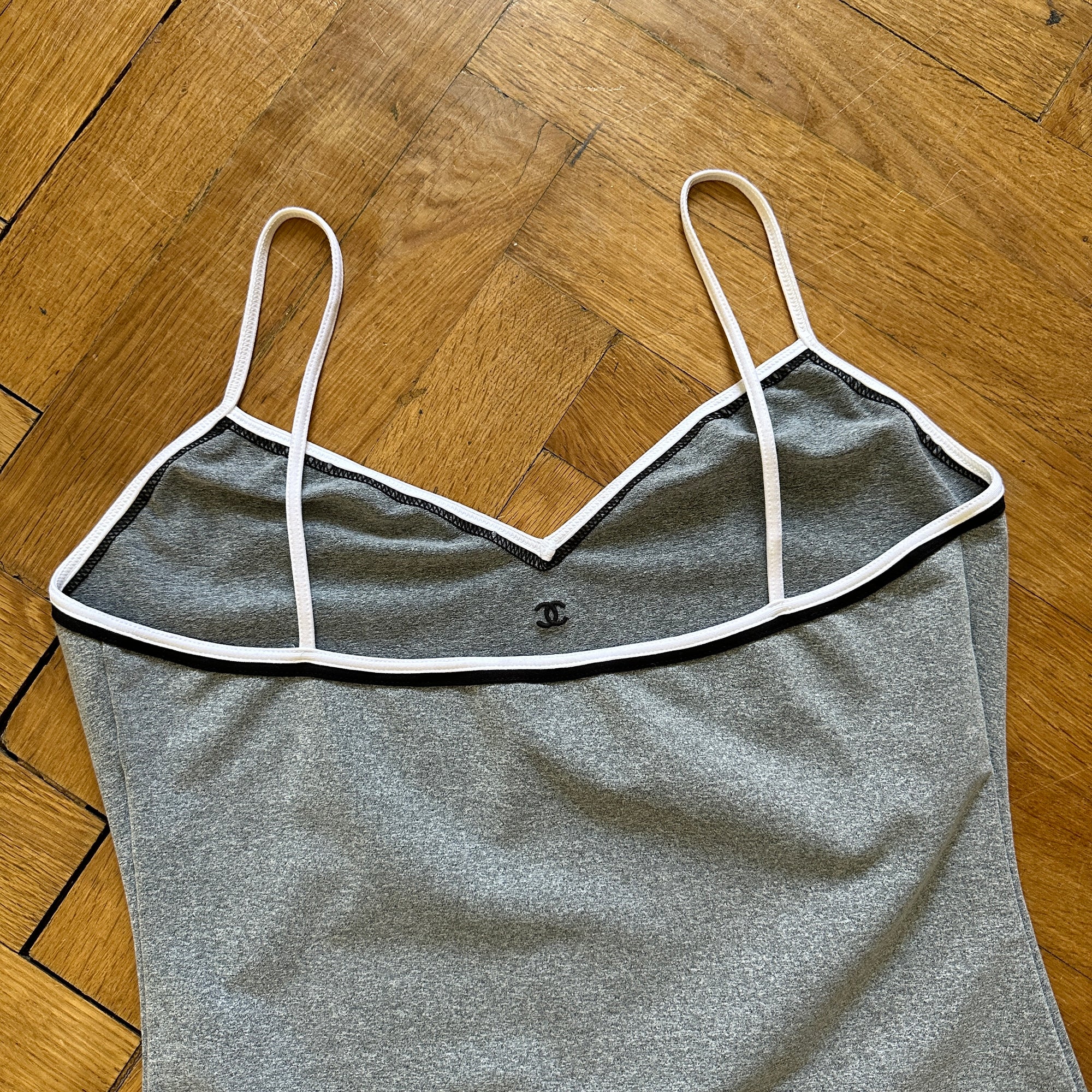 Chanel SS98 Grey Logo Swimsuit Body