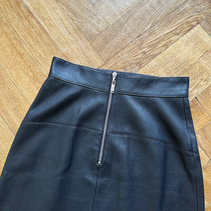 Louis Vuitton Black Leather Prototype Paneled Skirt