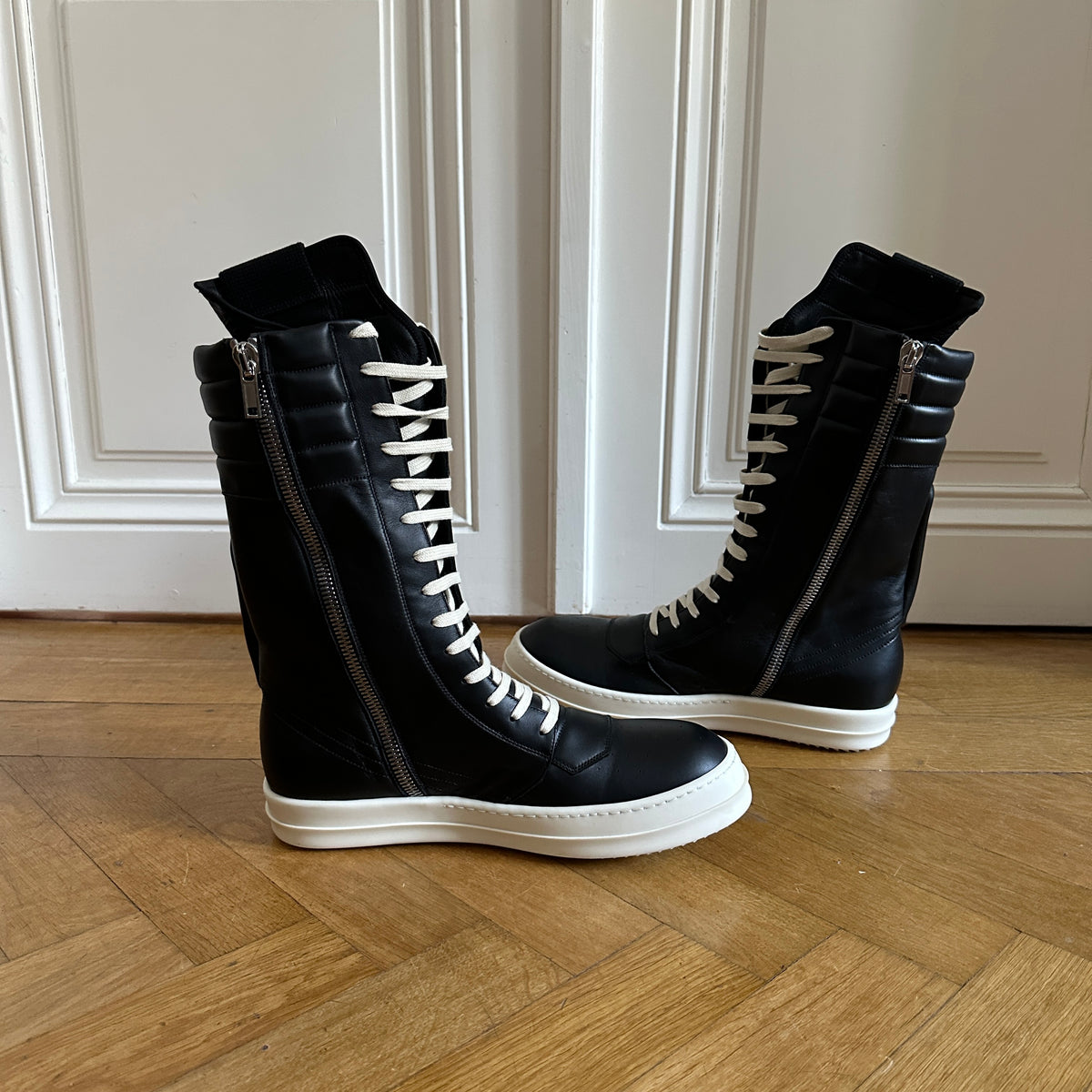 Rick Owens Black Leather Cargobaskets
