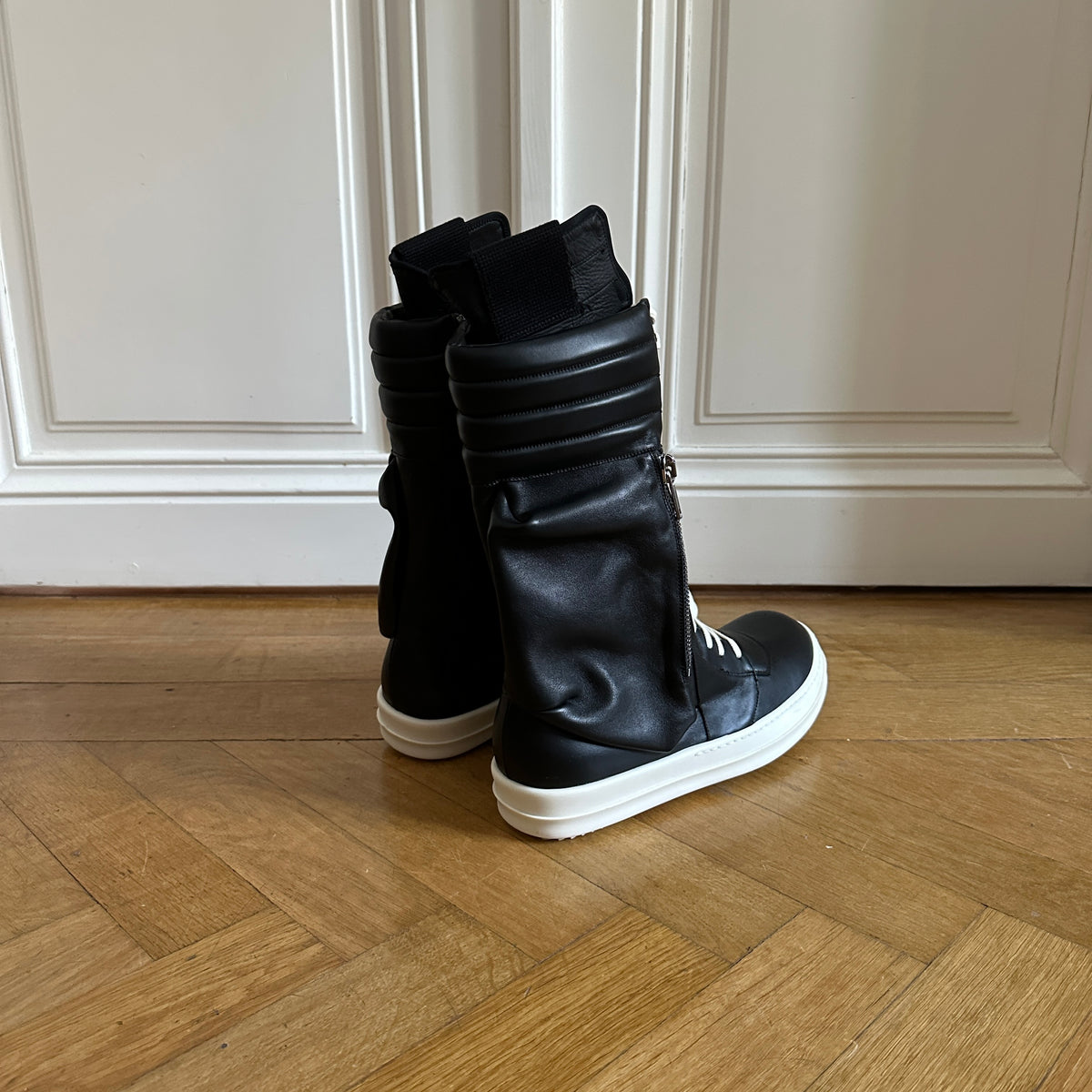 Rick Owens Black Leather Cargobaskets