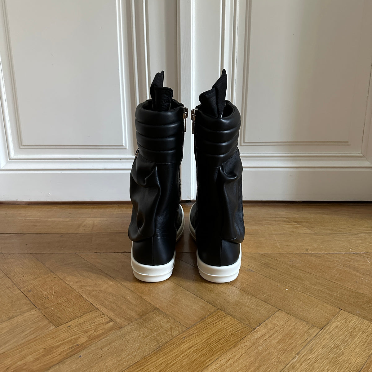 Rick Owens Black Leather Cargobaskets