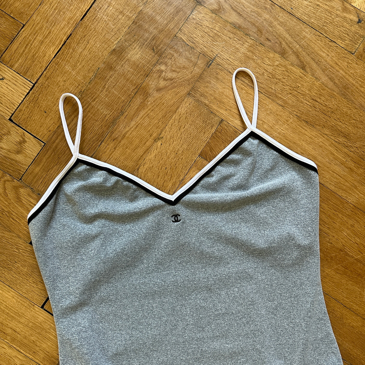 Chanel SS98 Grey Logo Swimsuit Body