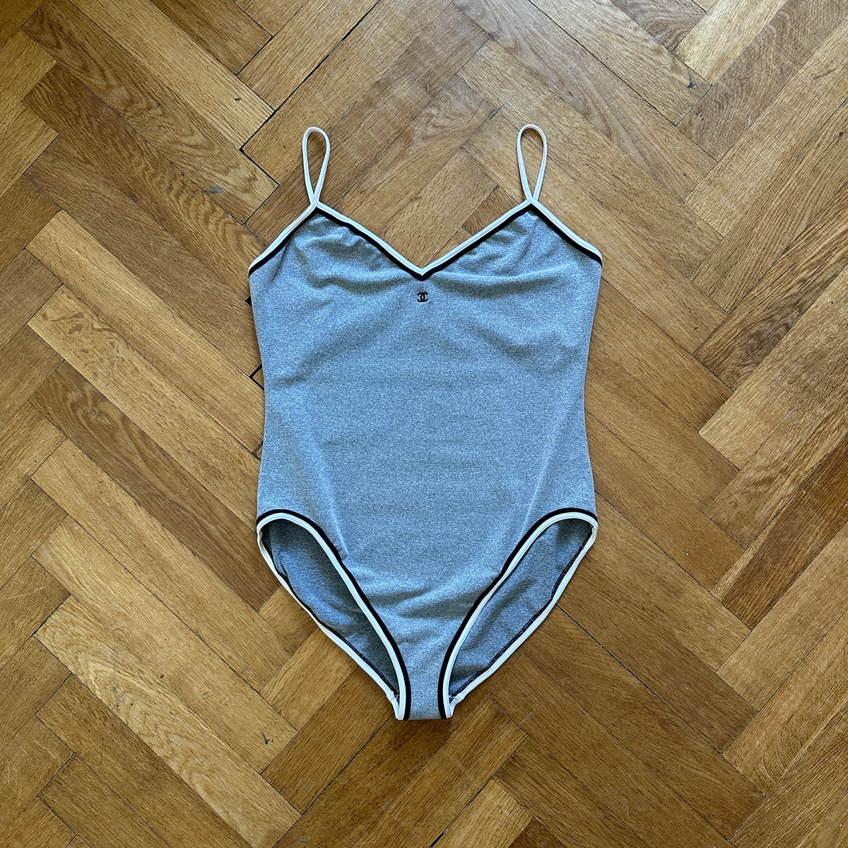Chanel SS98 Grey Logo Swimsuit Body