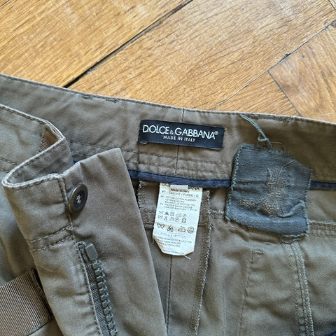 Dolce & Gabbana AW03 Zipped Cargo Pants