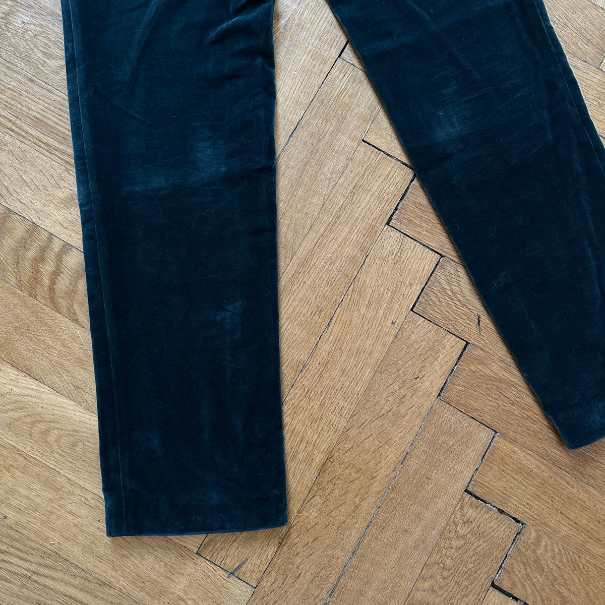 Haider Ackermann FW15 Green Velour Pants
