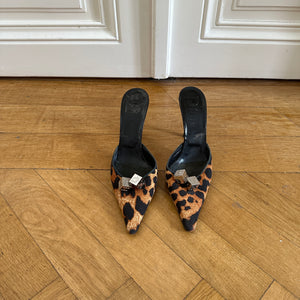 Christian Dior by John Galliano AW04 Leopard Print Dice Heels