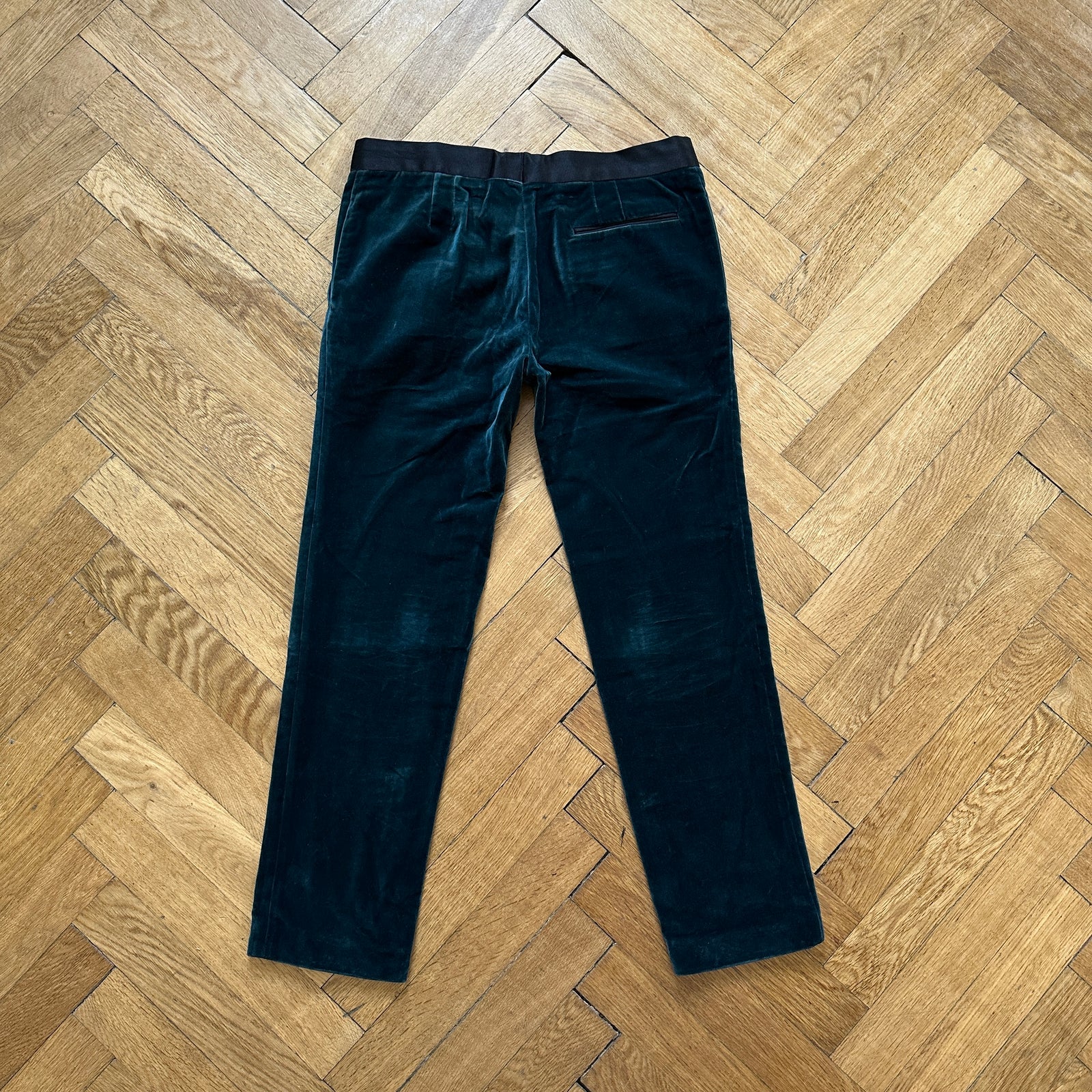 Haider Ackermann FW15 Green Velour Pants