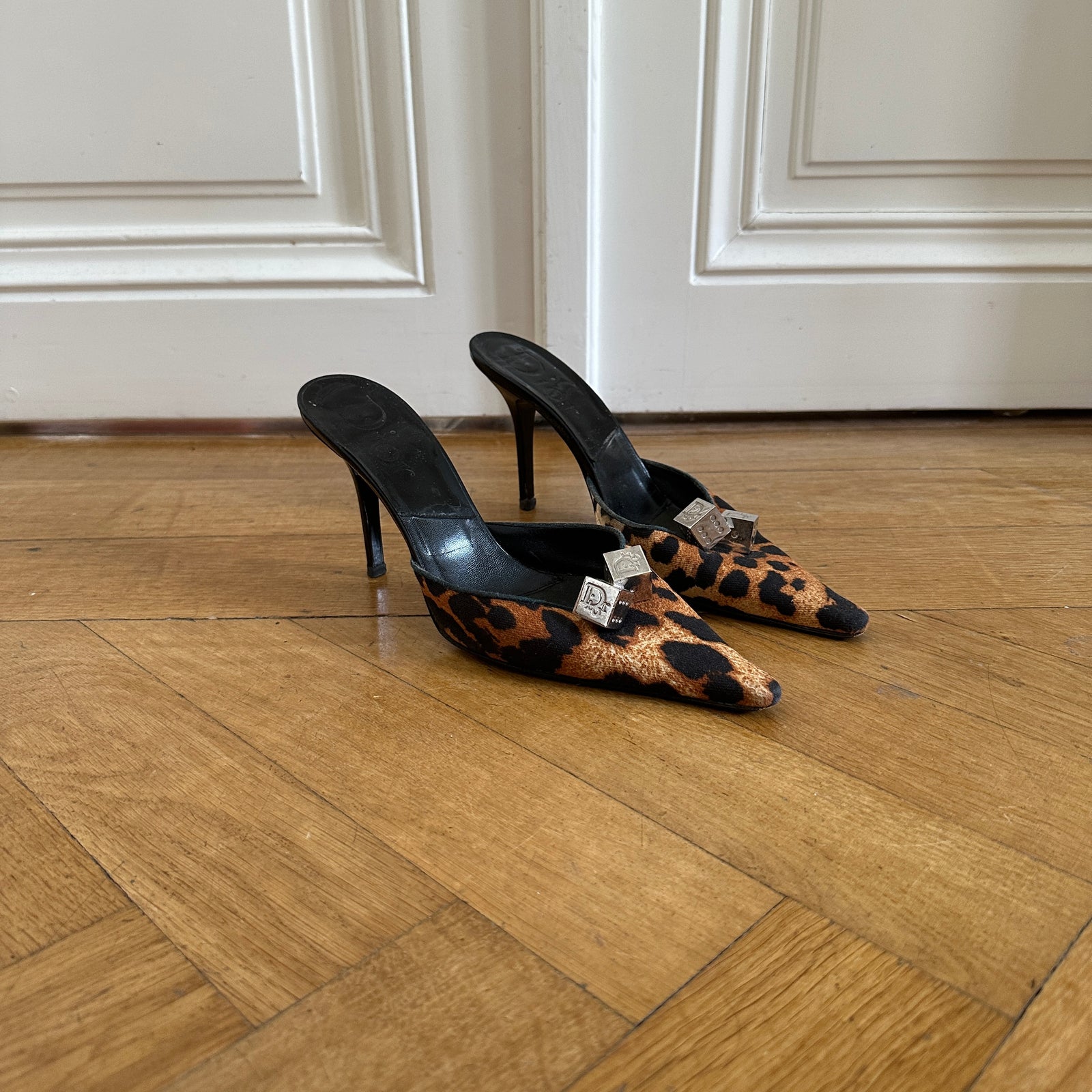 Christian Dior by John Galliano AW04 Leopard Print Dice Heels