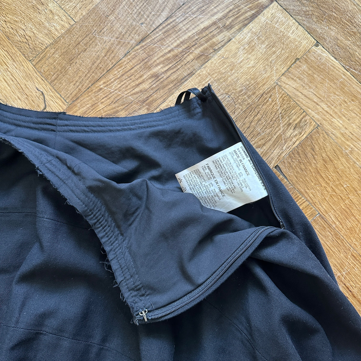 Comme des Garçons Raw Hem Skirt