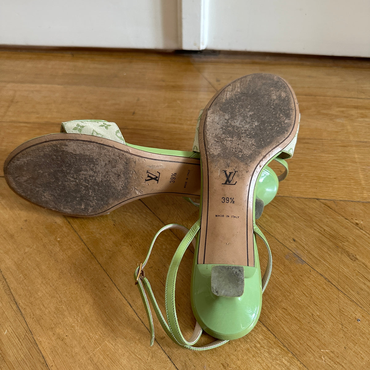 Louis Vuitton 2000s Monogram Heeled Sandals