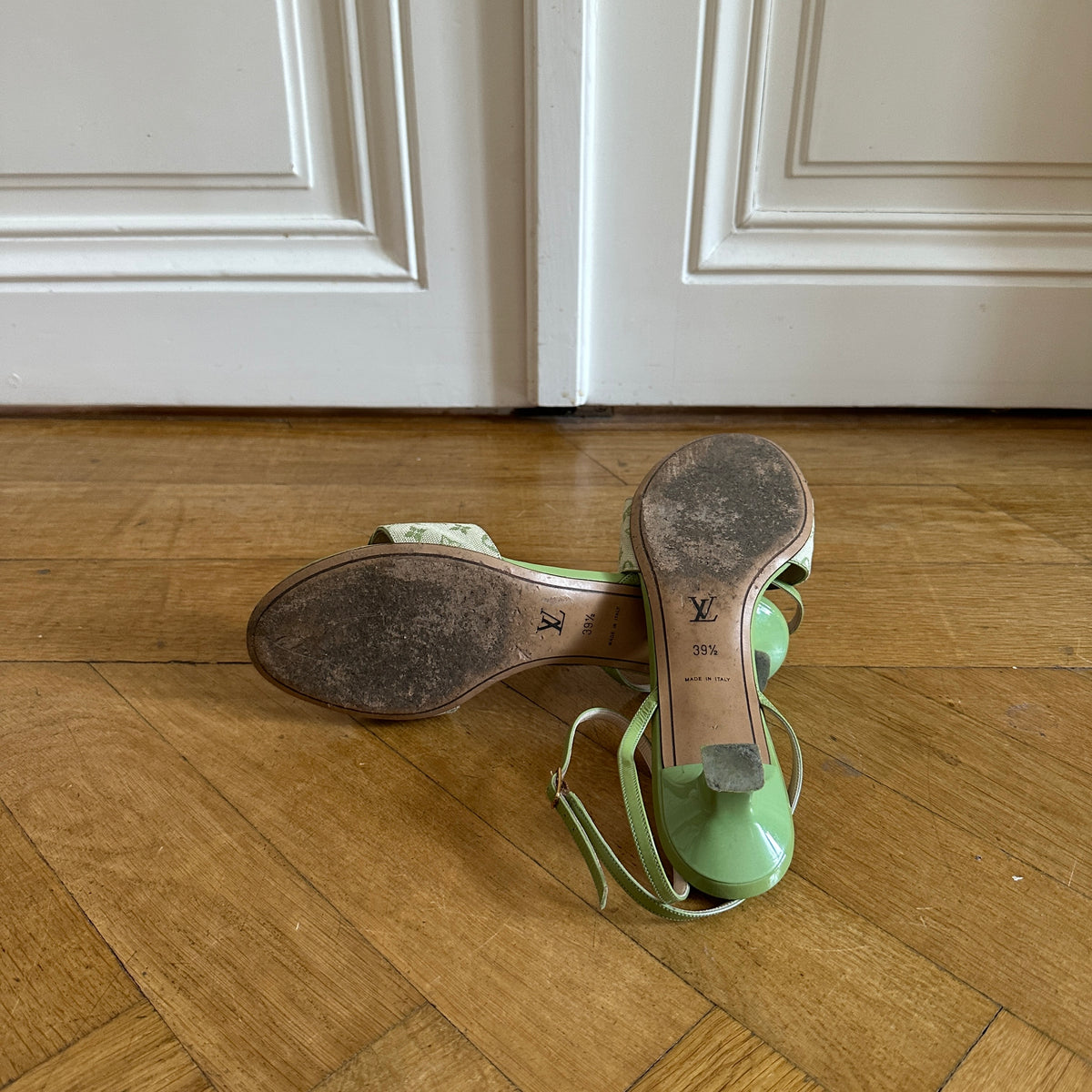 Louis Vuitton 2000s Monogram Heeled Sandals
