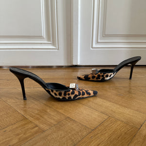 Christian Dior by John Galliano AW04 Leopard Print Dice Heels