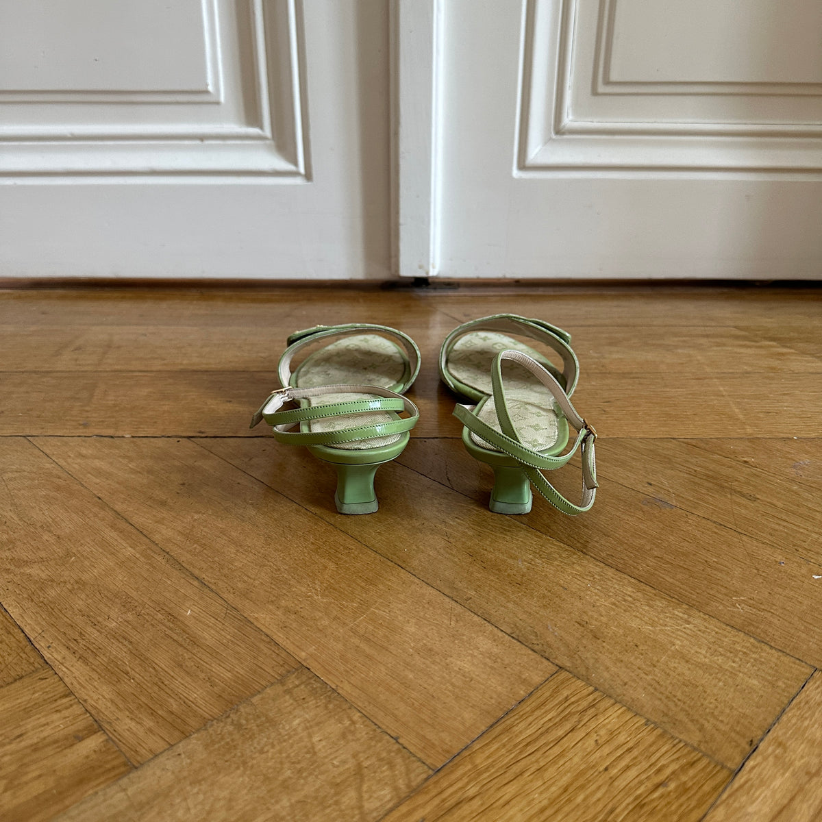 Louis Vuitton 2000s Monogram Heeled Sandals