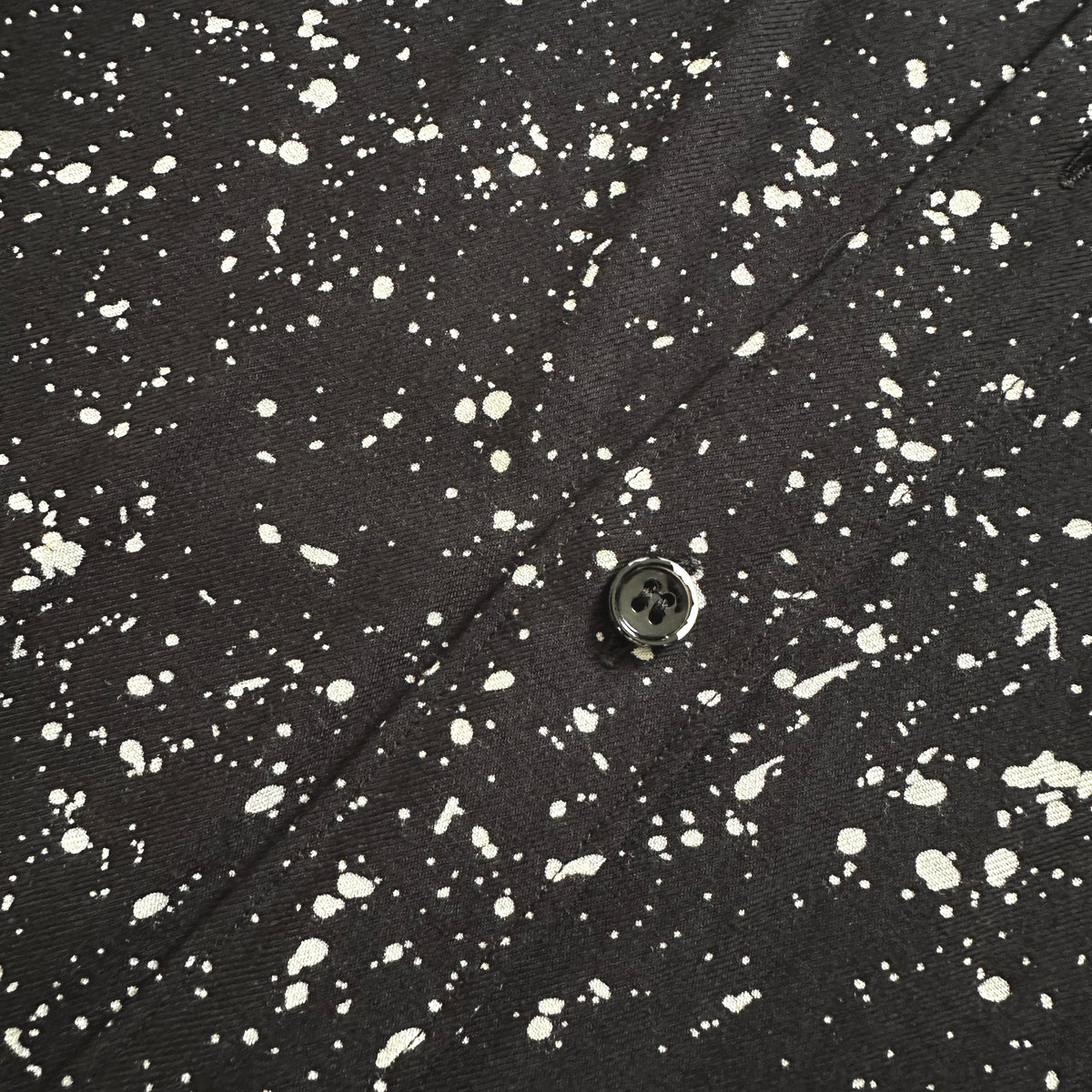 Saint Laurent Paris FW15 Black Paint Splatter Viscose Shirt