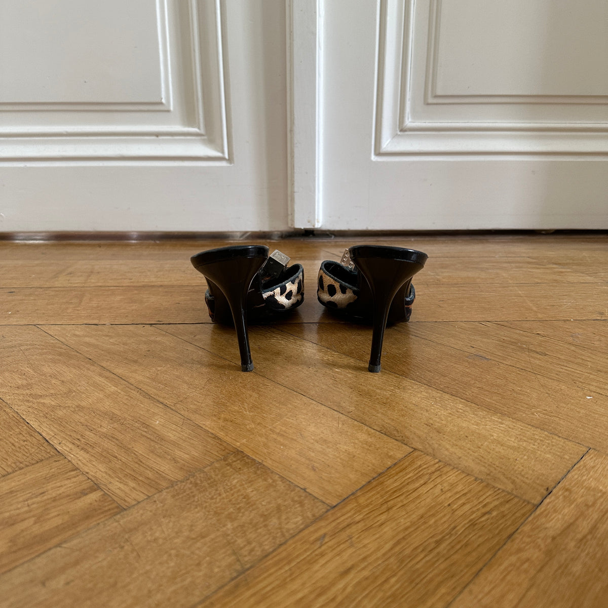 Christian Dior by John Galliano AW04 Leopard Print Dice Heels