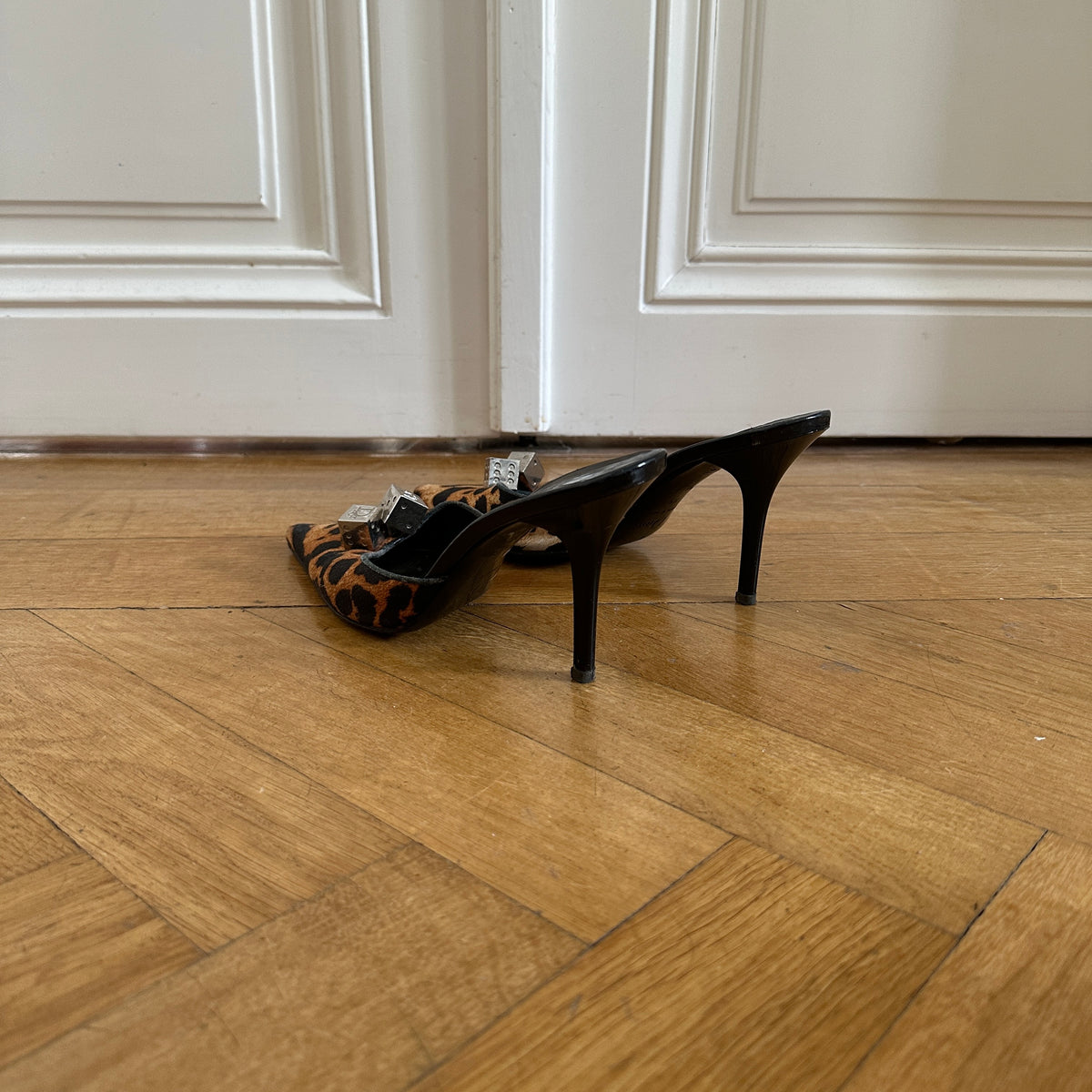 Christian Dior by John Galliano AW04 Leopard Print Dice Heels