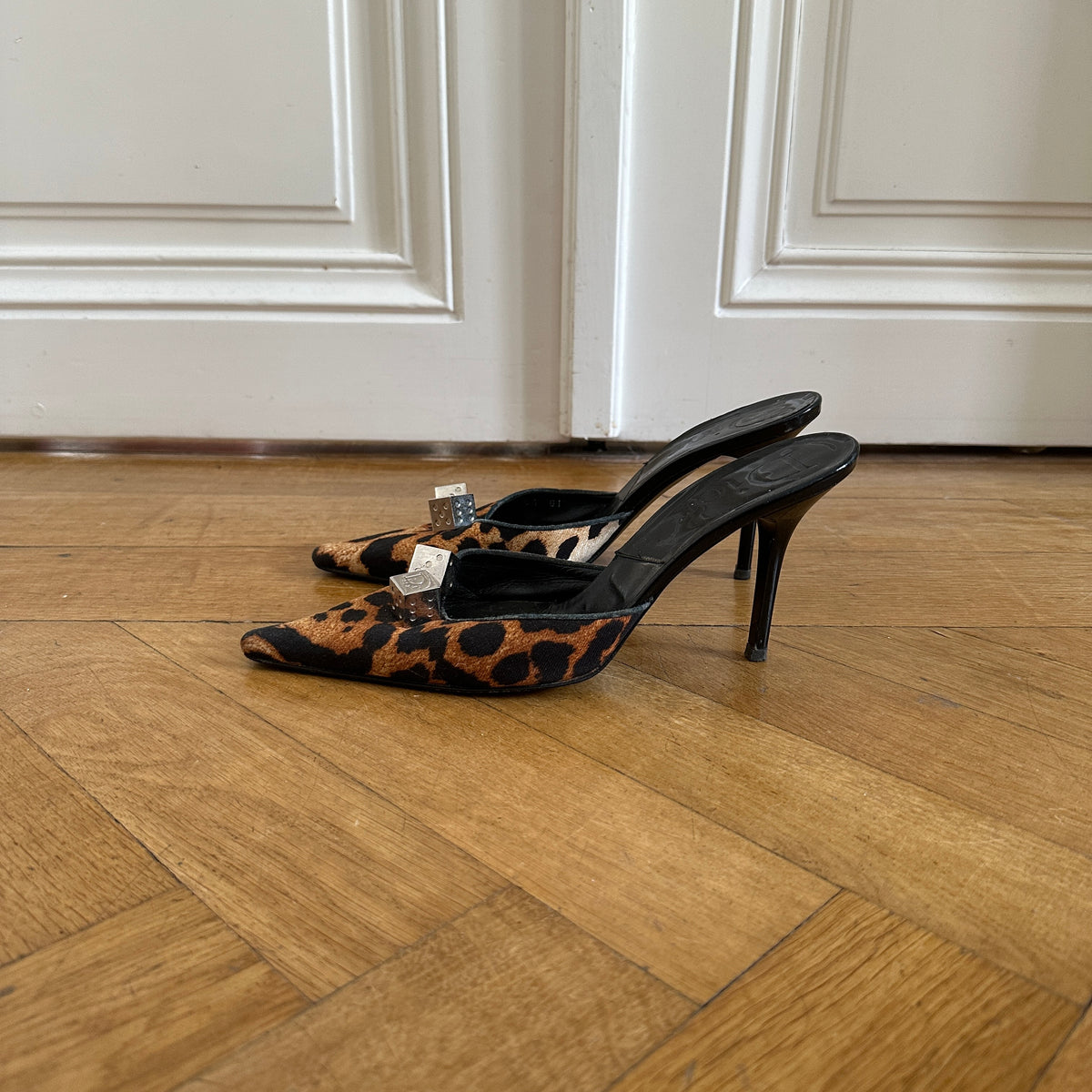 Christian Dior by John Galliano AW04 Leopard Print Dice Heels